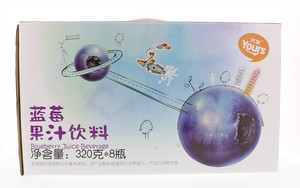 优滋Yours 蓝莓果汁饮料320g*8瓶