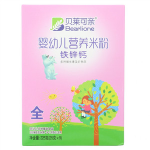 贝莱可亲铁锌钙婴幼儿营养米粉