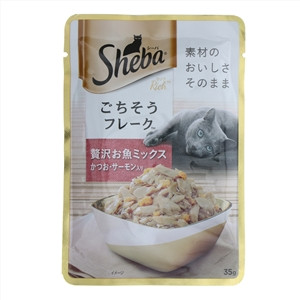Sheba希宝甄选肉块软包罐头鲣鱼及三文鱼成猫猫粮