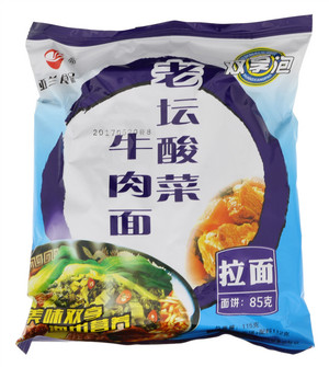 亚兰食品新双享老坛酸菜牛肉面