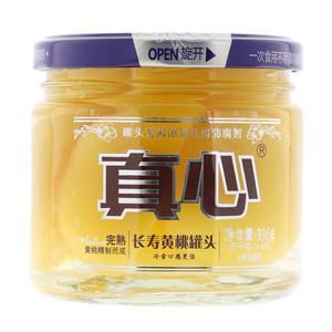 真心长寿黄桃罐头
