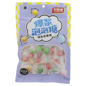 芳客佬综合水果味爆浆泡泡糖
