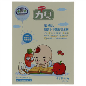 力儿婴幼儿胡萝卜苹果有机米粉