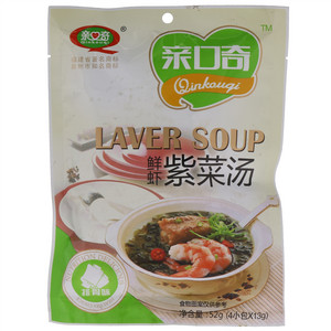 亲口齐排骨味鲜虾紫菜汤