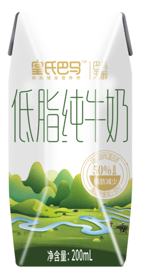 皇氏巴马低脂纯牛奶200ml
