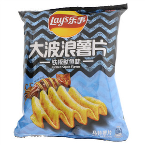 乐事大波浪铁板鱿鱼味135克