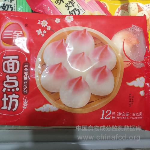 三全寿桃豆沙包