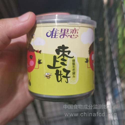 枣上好蜂蜜冬枣罐头