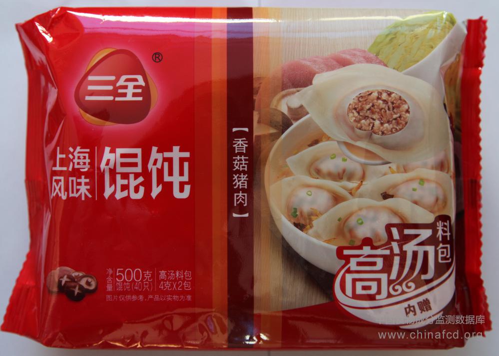 三全上海风味香菇猪肉馄饨