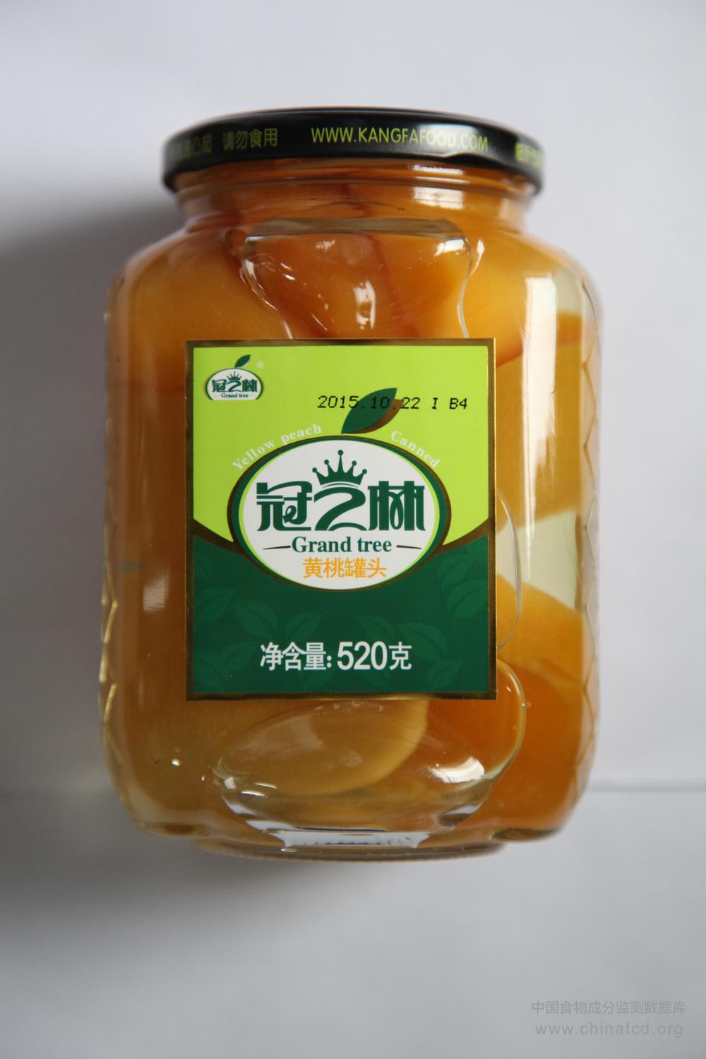 冠之林糖水黄桃罐头