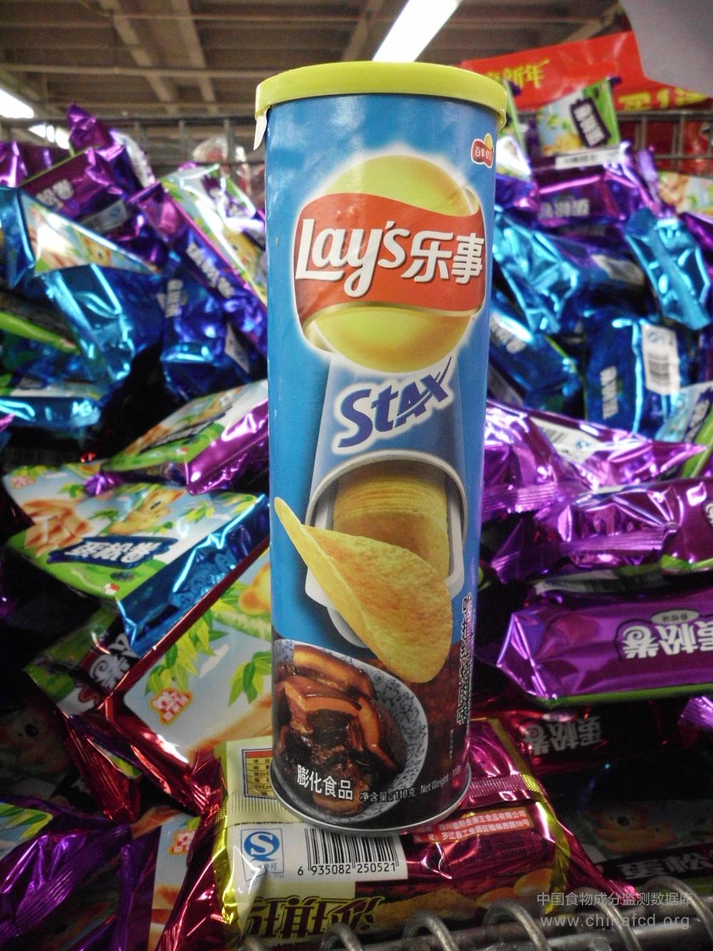 乐事Stax薯片（吮指红烧肉味，复合型）