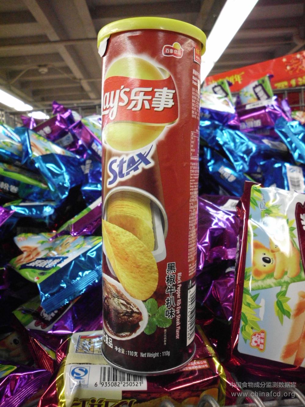 乐事Stax黑椒牛扒味薯片（复合型）