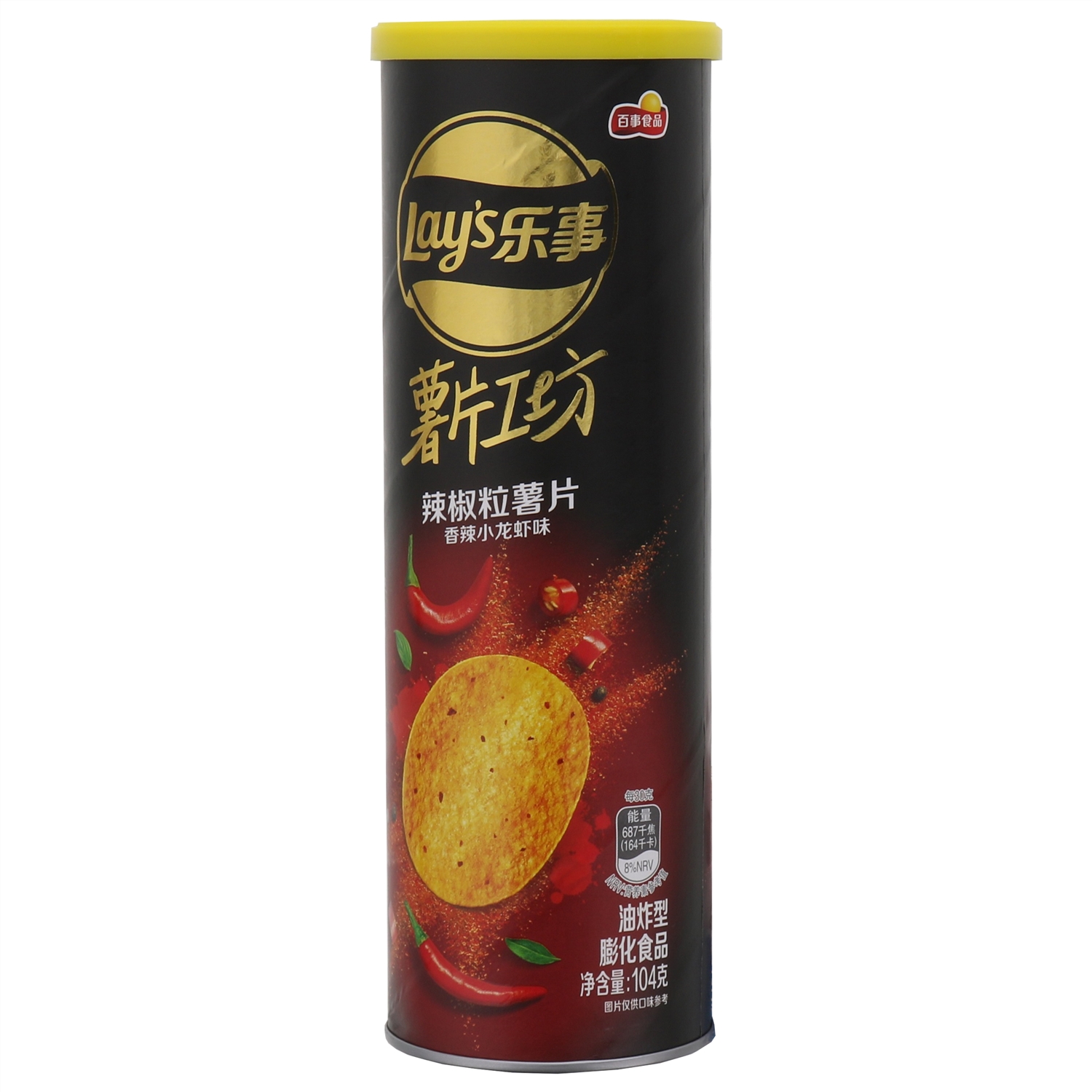 乐事薯片工坊辣椒粒薯片香辣小龙虾味104克