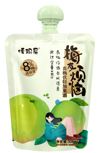 嗄玛尼梅友烦恼青梅伏特加果酒308毫升