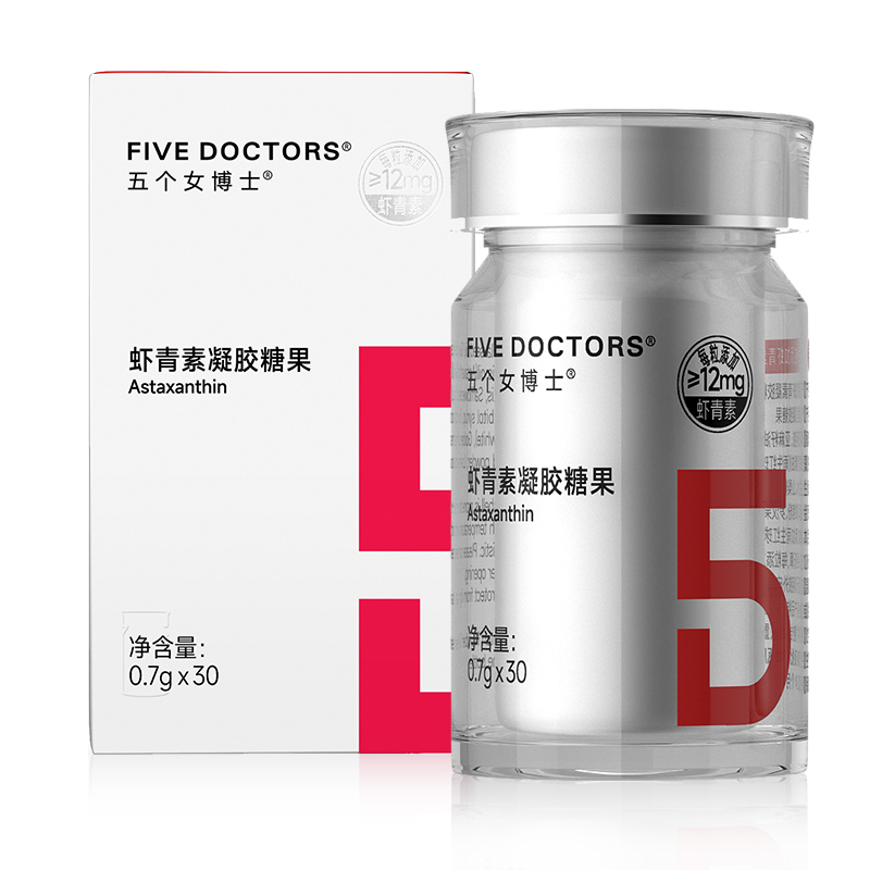五个女博士虾青素凝胶糖果21克