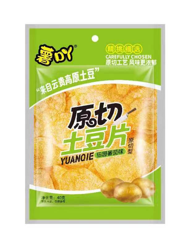 薯吖原切土豆片（田园番茄味）40克 1*60包
