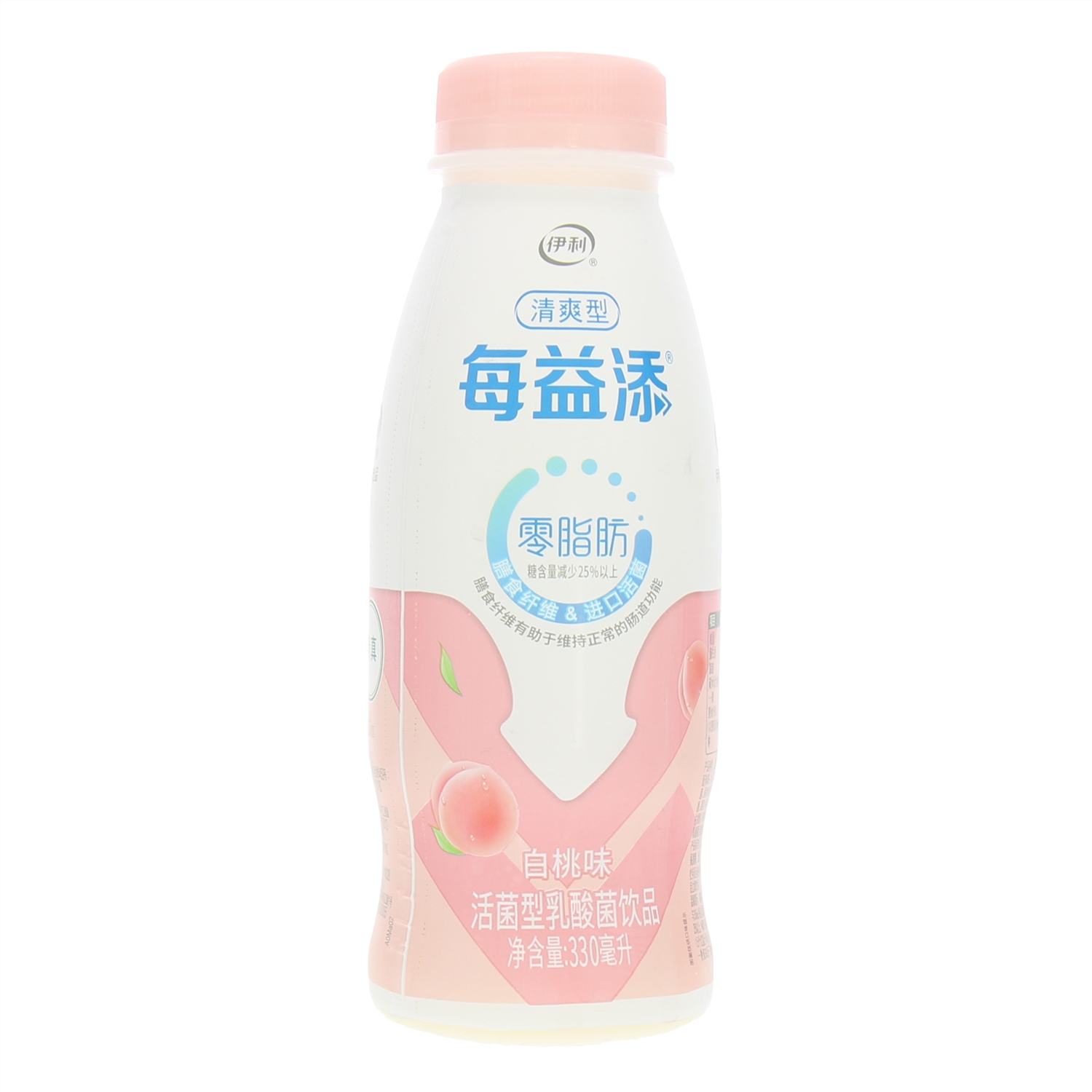 伊利每益添白桃味活菌型乳酸菌饮品