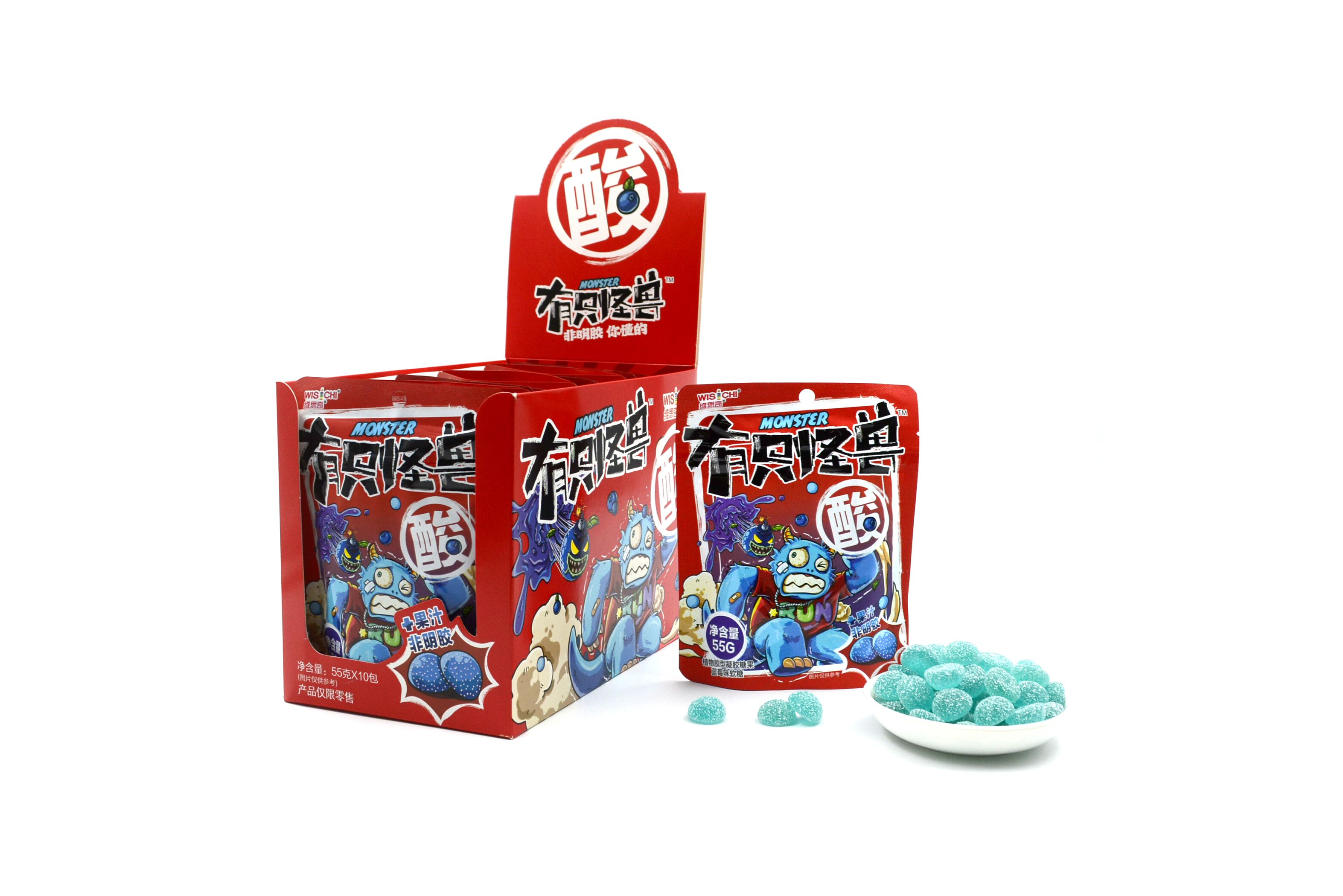 有只怪兽软糖（蓝莓味）