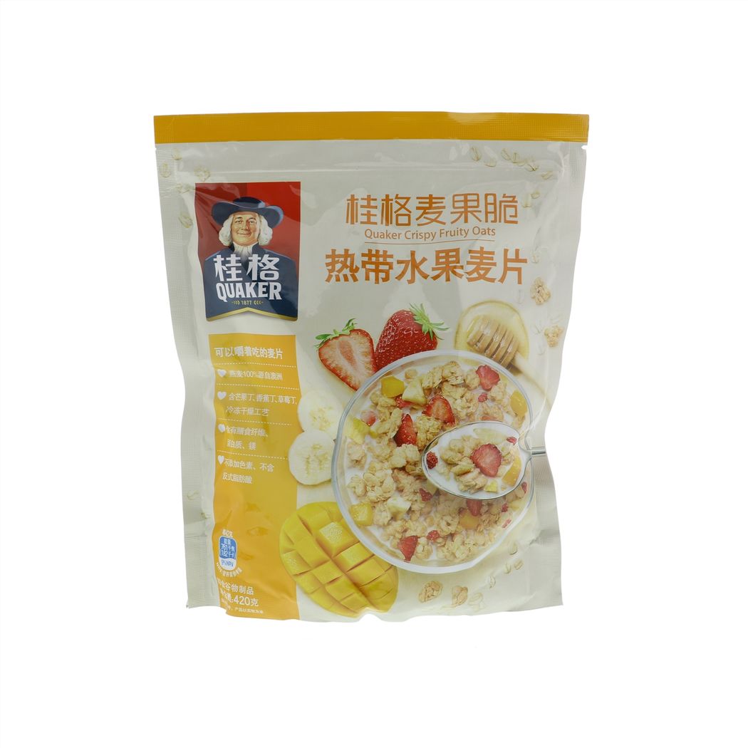 桂格麦果脆热带水果麦片420克