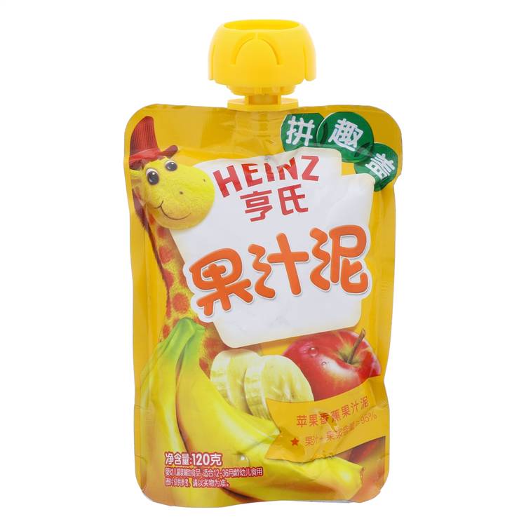 亨氏乐维滋果汁泥苹果香蕉120g/袋