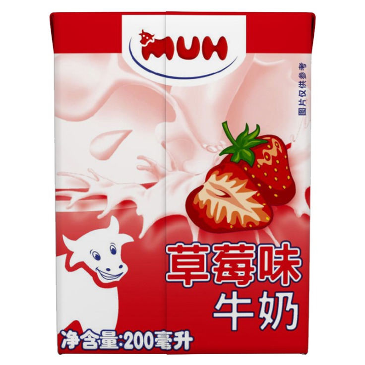 甘蒂牧场草莓味牛奶/200ml
