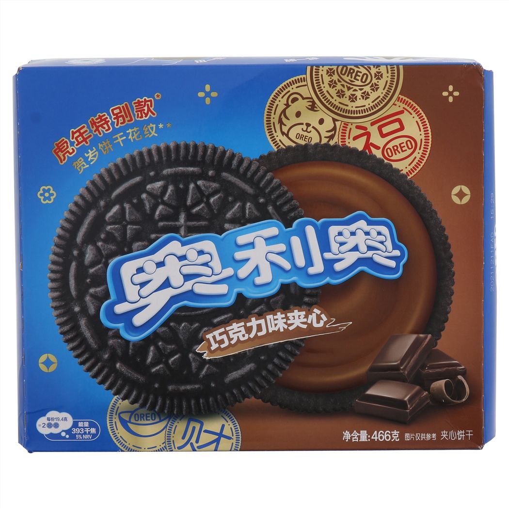 奥利奥夹心巧克力味家庭装466g x12