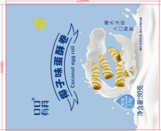 口口有料 椰子味蛋酥卷