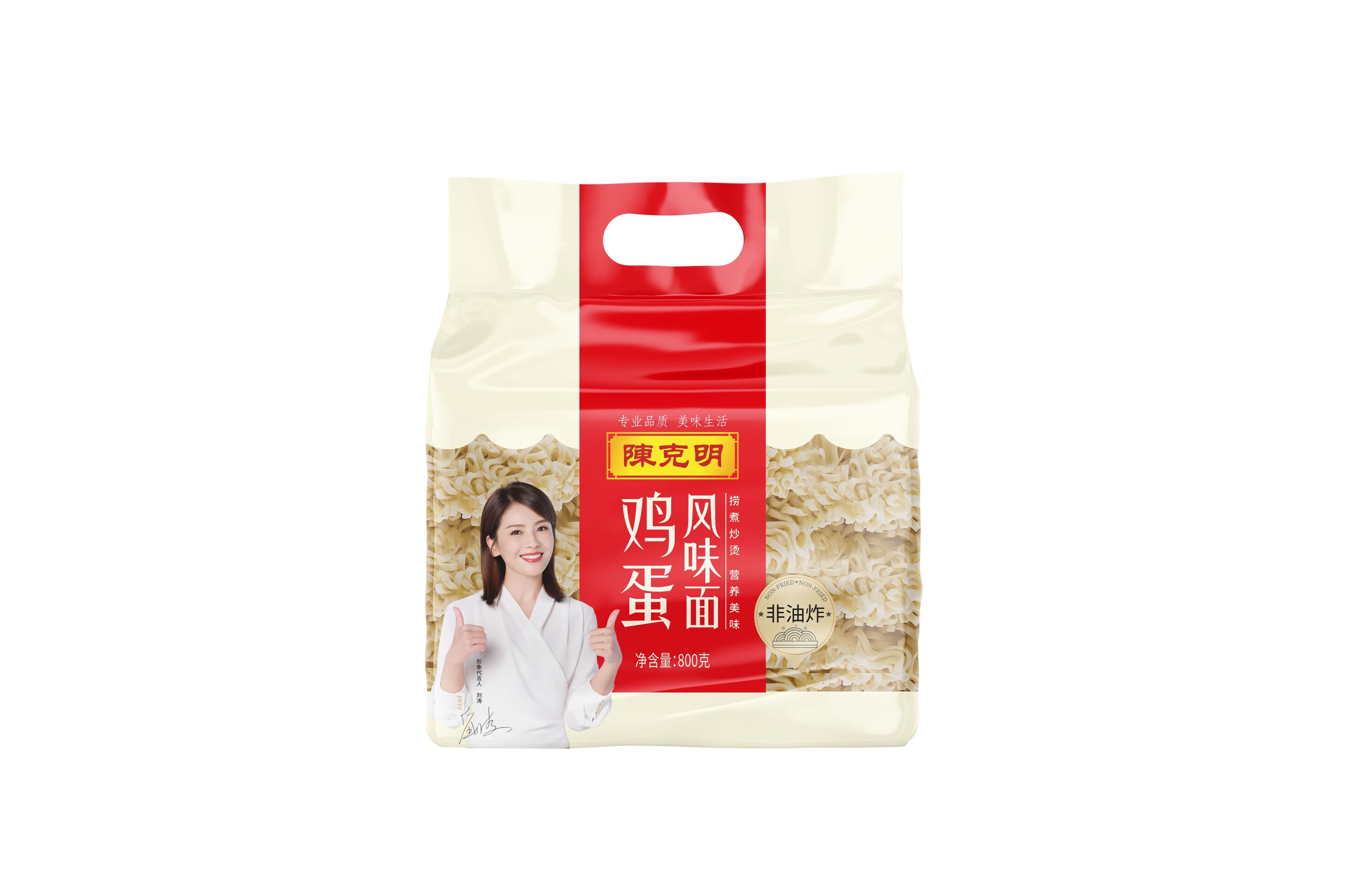 塑陈克明鸡蛋风味面800g