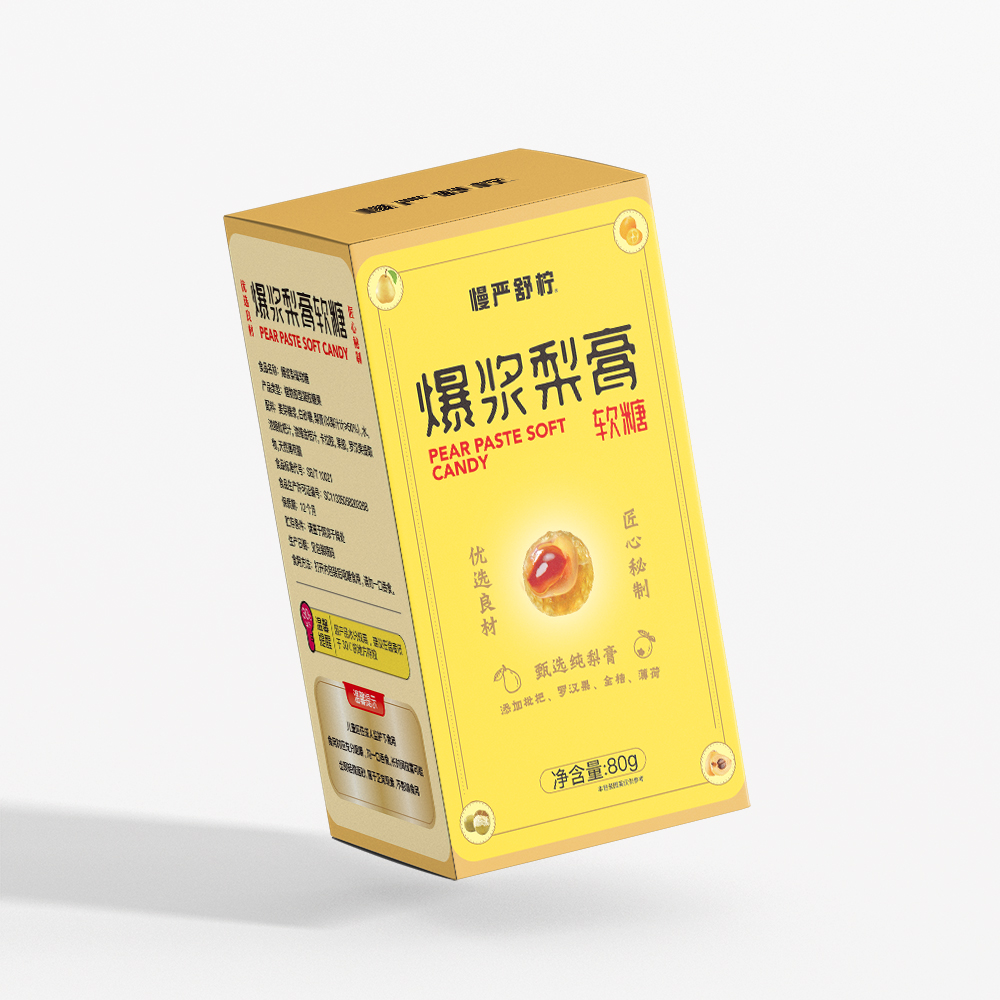 慢严舒柠爆浆梨膏软糖80克
