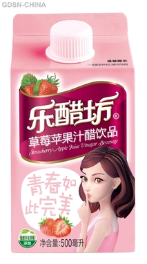 草莓苹果汁醋饮品