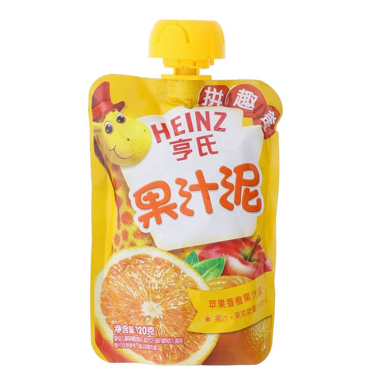 亨氏乐维滋果汁泥苹果香橙120G