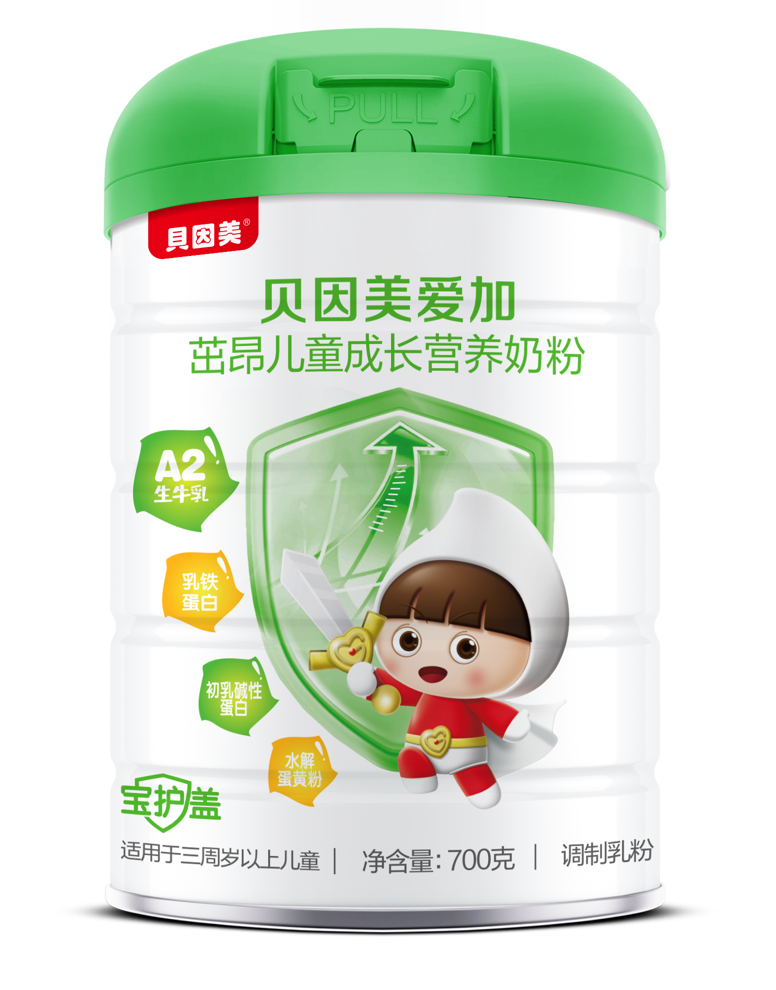 贝因美爱加茁昂儿童成长营养奶粉700克