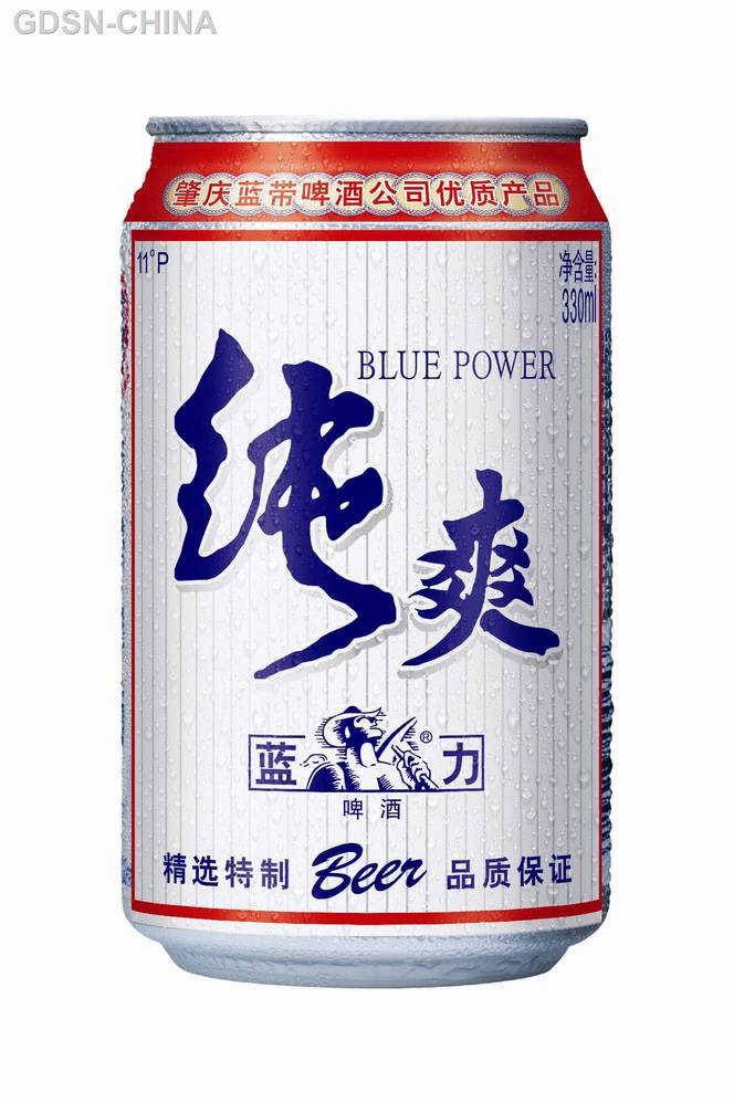 蓝力纯爽330罐装啤酒