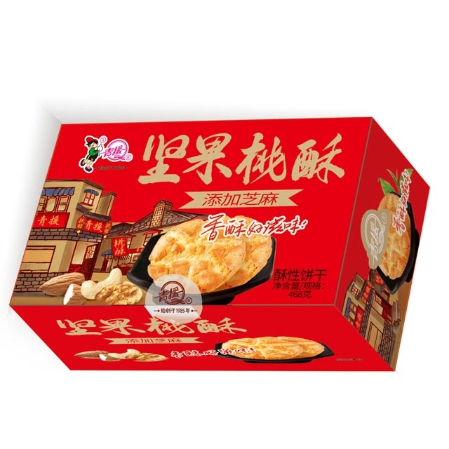 青援坚果桃酥添加芝麻酥性饼干