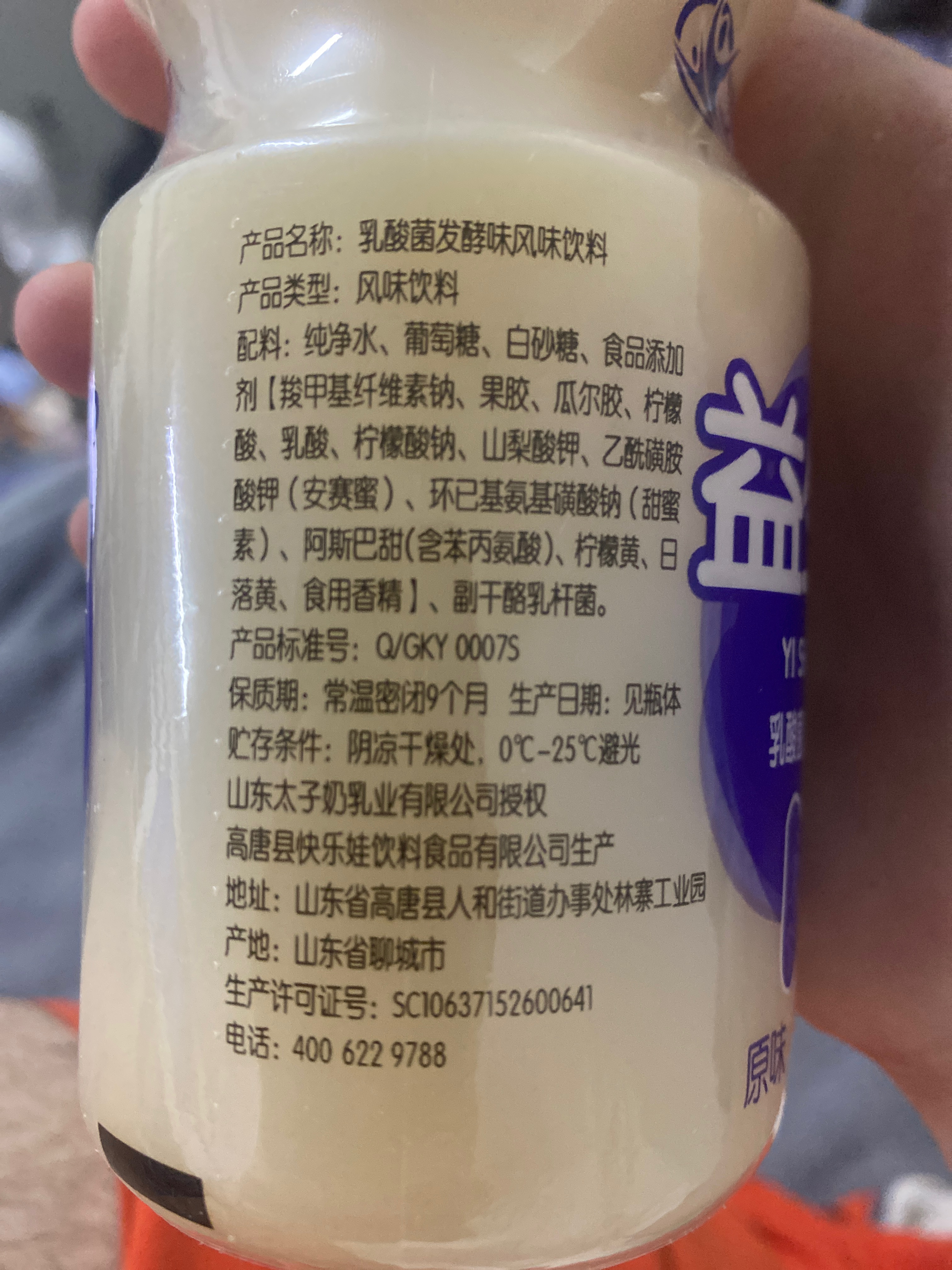 益生菌乳酸菌发酵味风味饮料