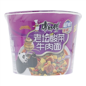 康师傅老坛酸菜牛肉面桶面