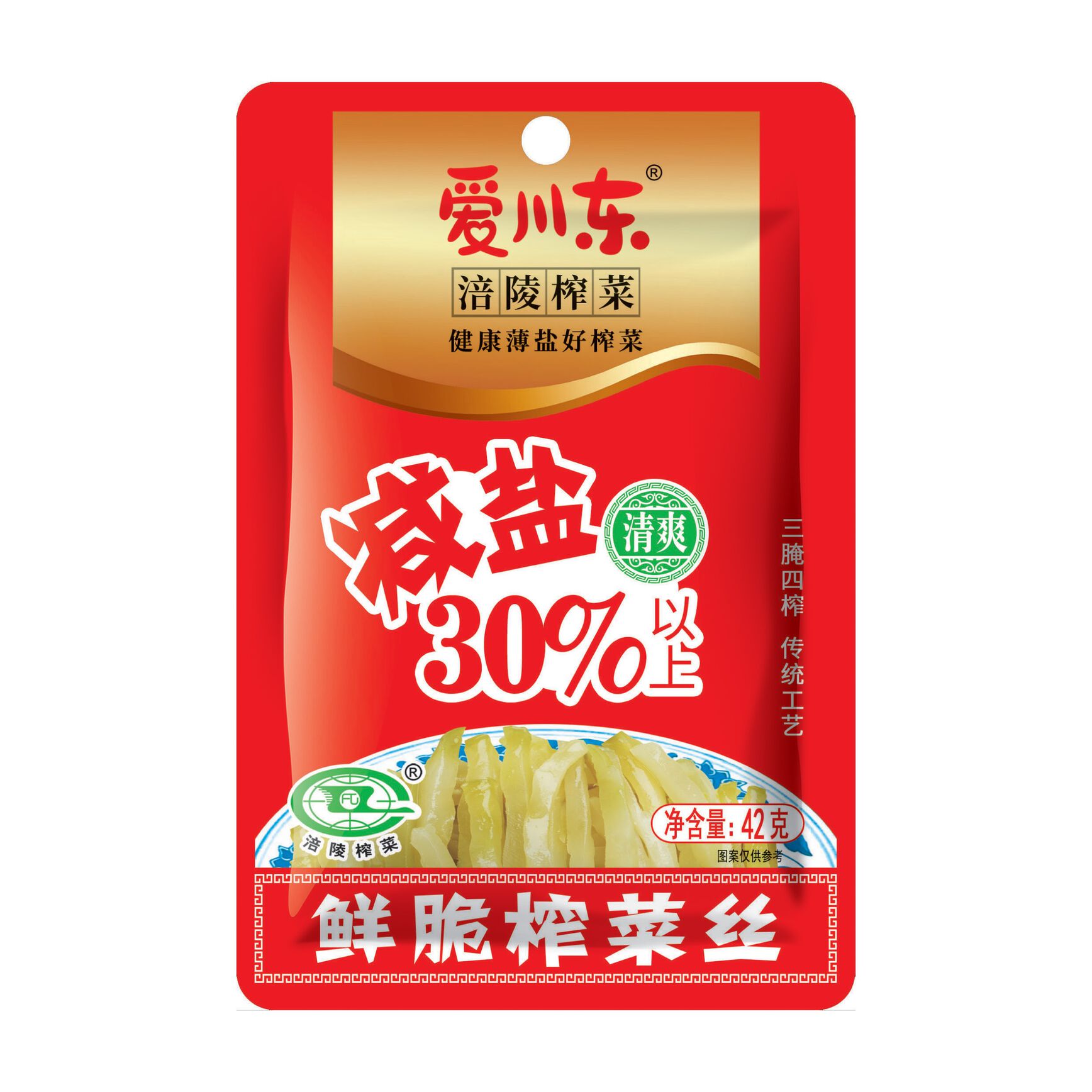爱川东鲜脆榨菜丝42g