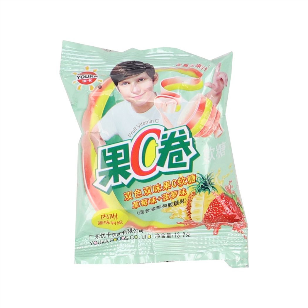 果C卷双色双味果C软糖（蓝莓味+香橙味），