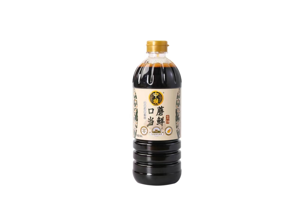 中坝中坝口蘑当鲜生抽（电商定制）550ml*12零添加特级生抽酿造酱油550毫升