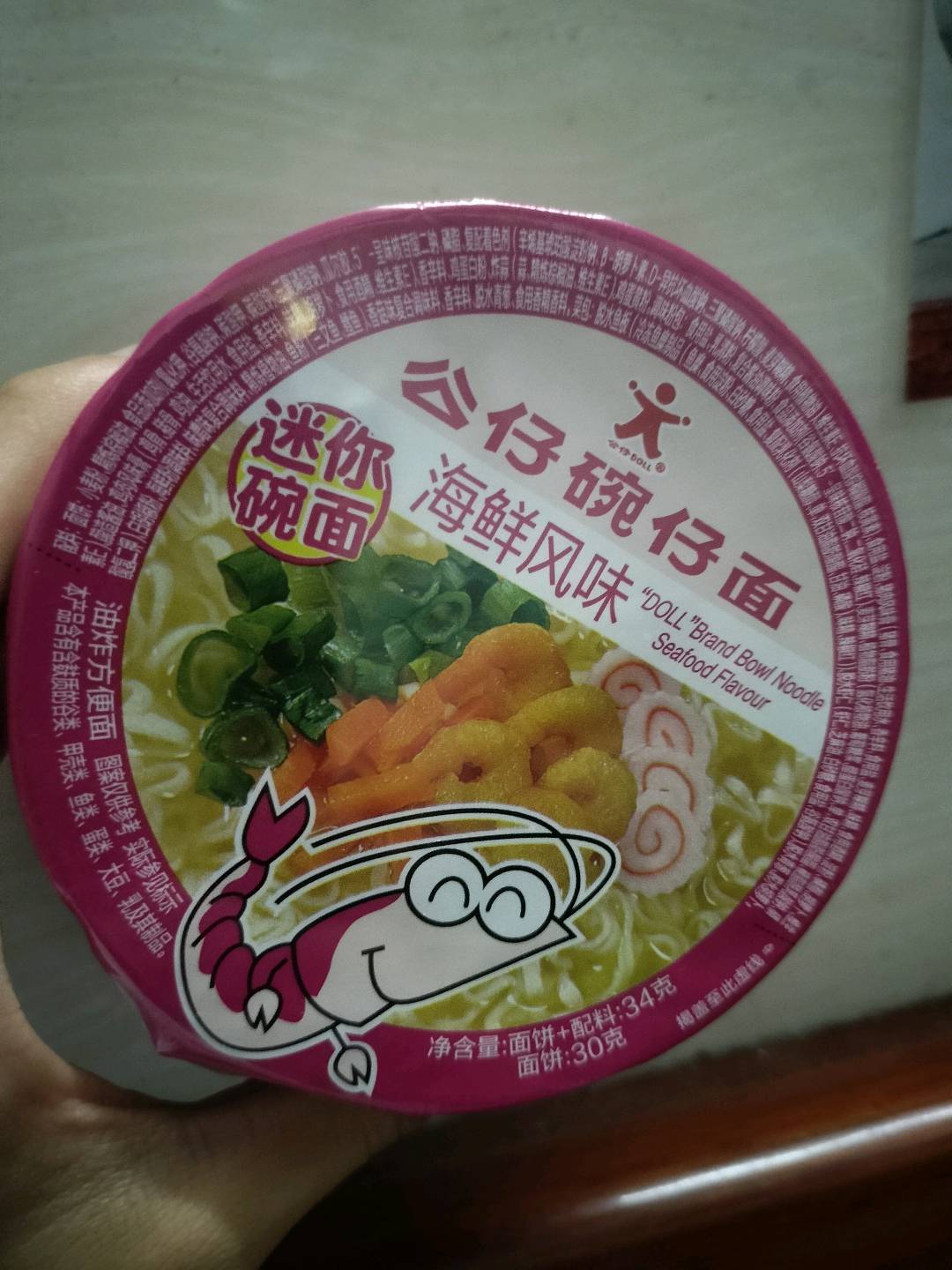 公仔迷你海鲜面箱装