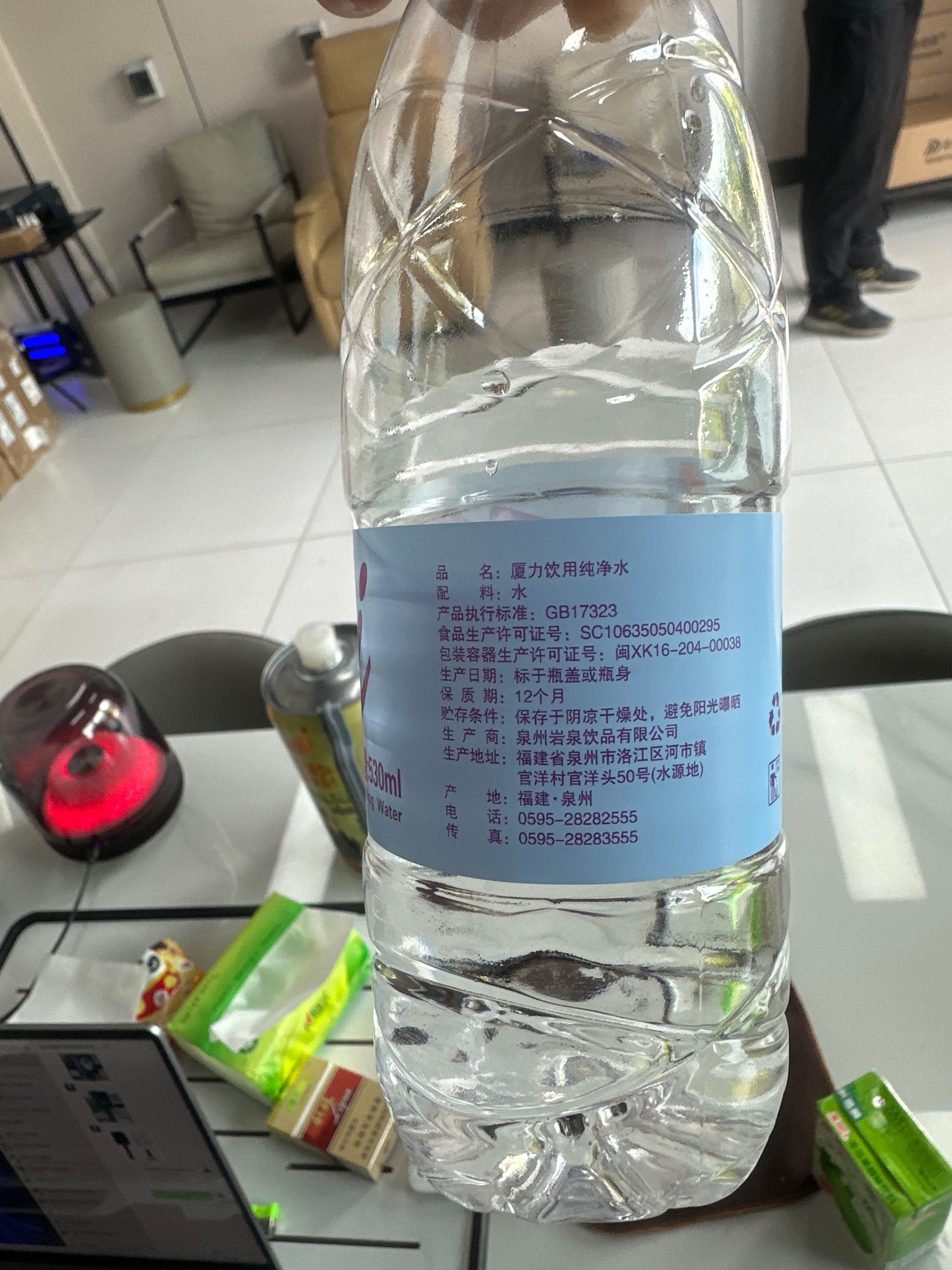 530ml厦力饮用纯净水