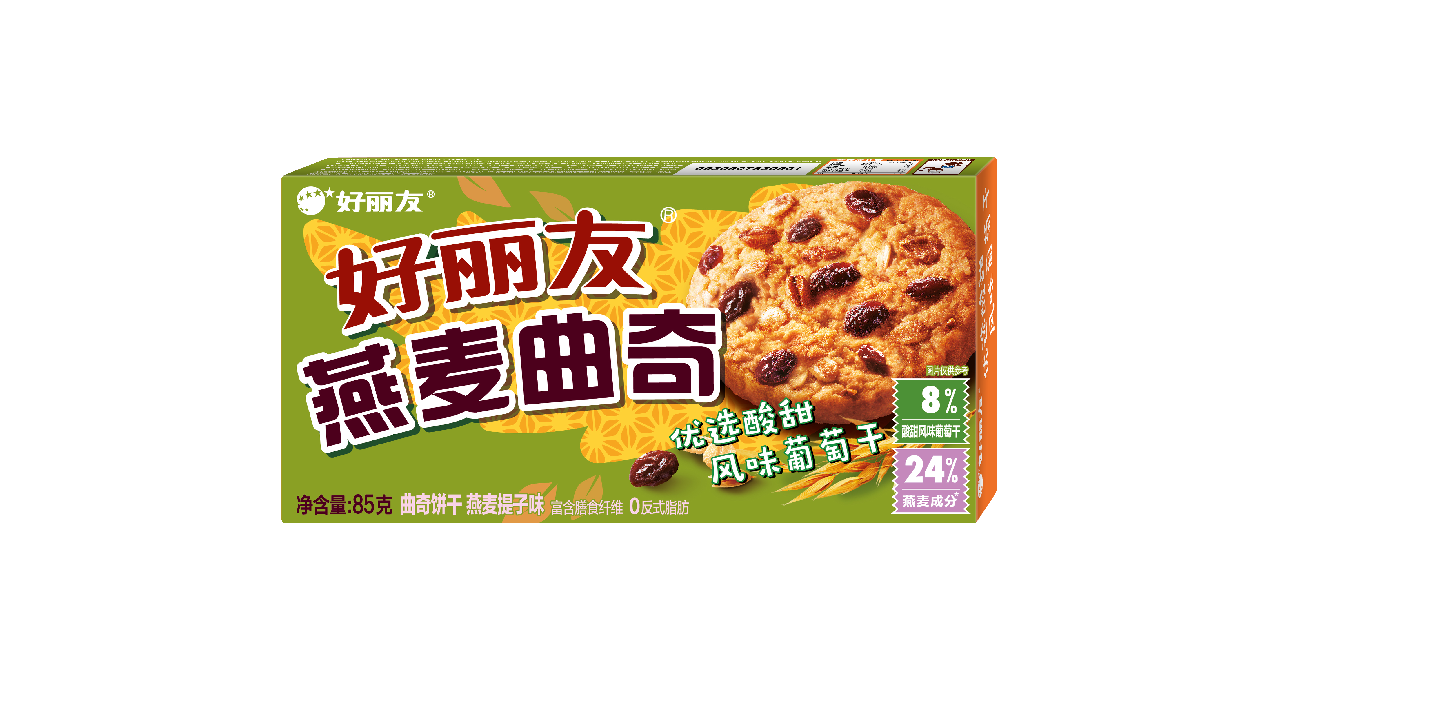 好丽友 燕麦曲奇 燕麦提子味 85g