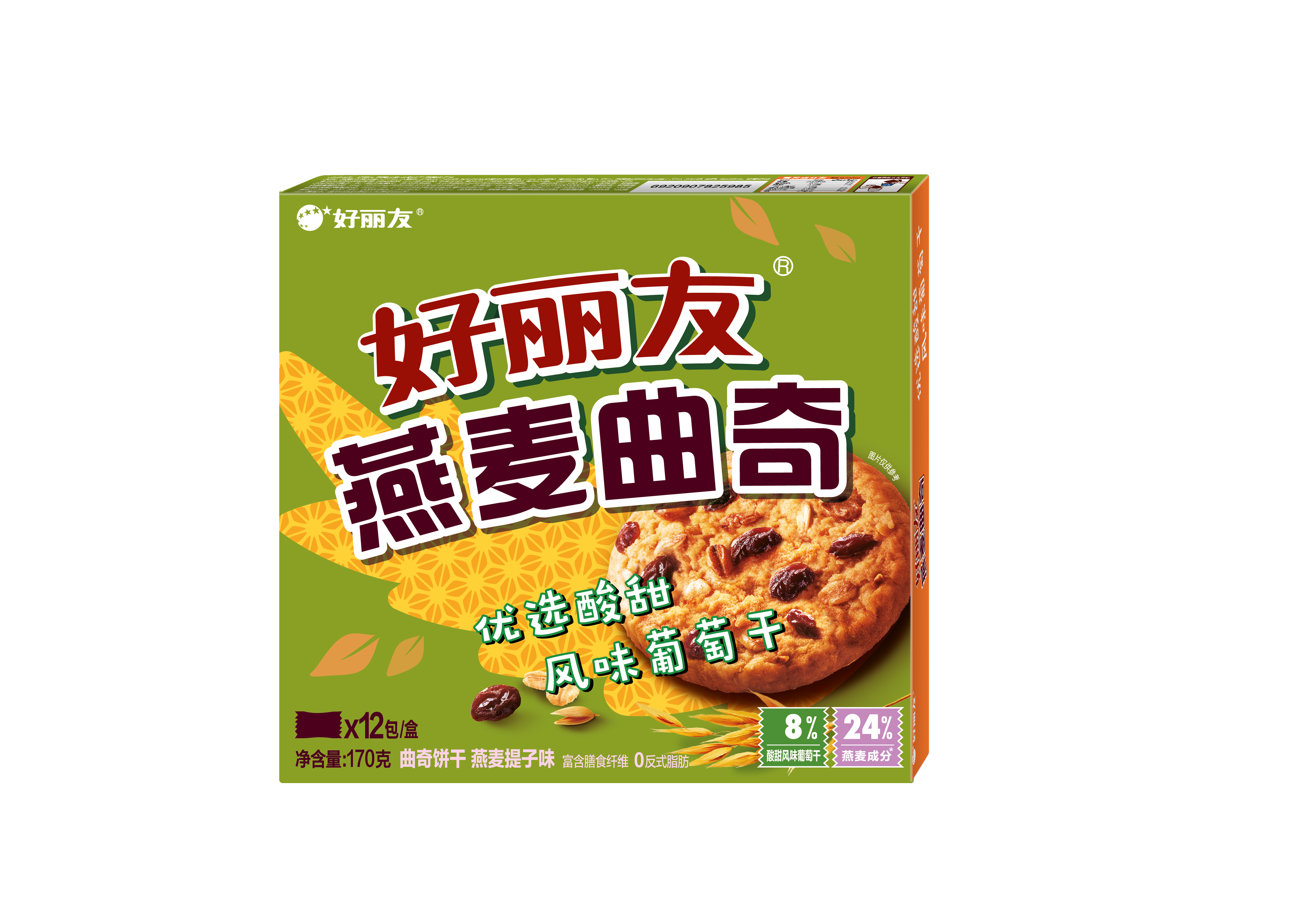 好丽友 燕麦曲奇 燕麦提子味 170g