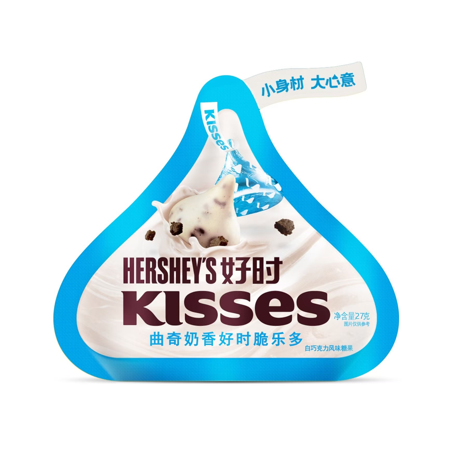 好时Kisses 曲奇奶香好时脆乐多白巧克力风味糖果27克