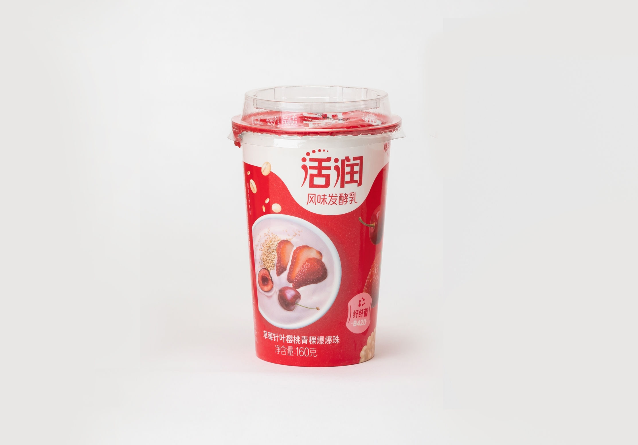 活润风味发酵乳（草莓针叶樱桃青稞爆爆珠）