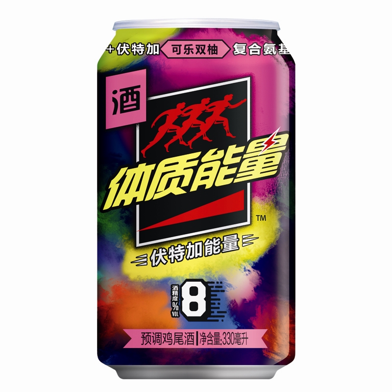 330ml易拉罐可乐双柚伏特加能量