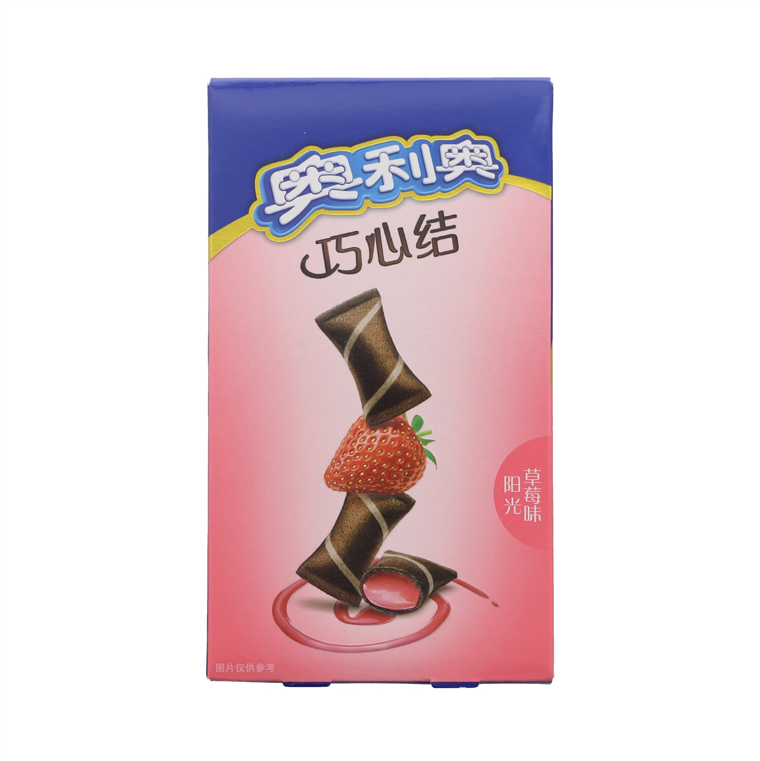 奥利奥巧心结阳光草莓味注心饼干47克