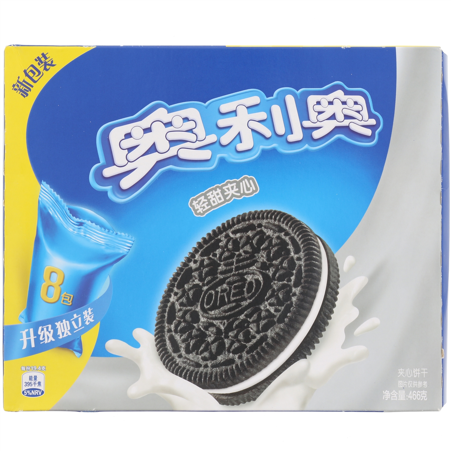 奥利奥夹心轻甜味家庭装466g x12
