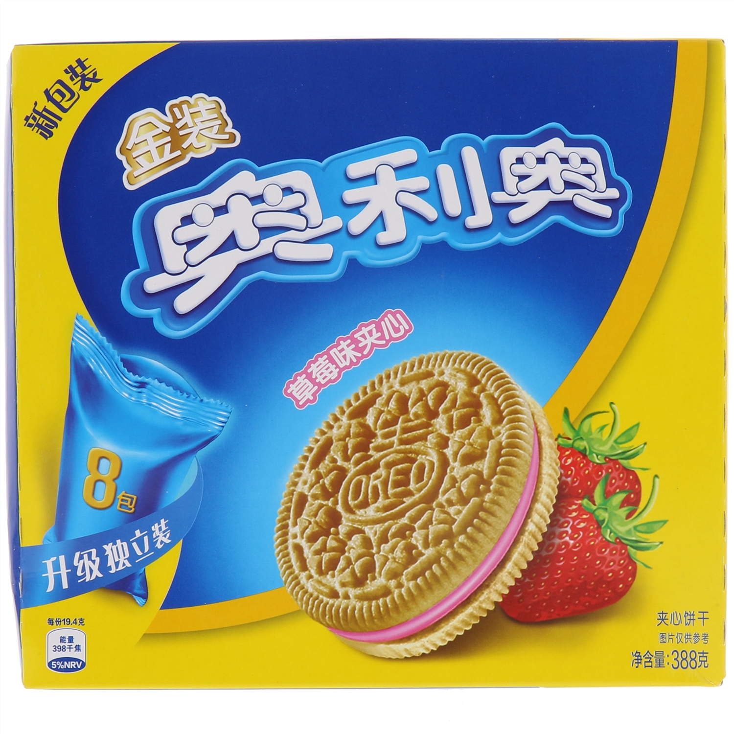 奥利奥金装草莓味夹心饼干388g