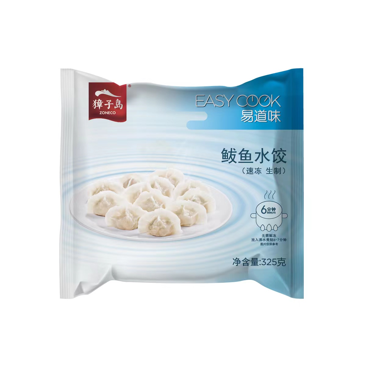 獐子岛鲅鱼水饺米面制品，水产品饺子325克